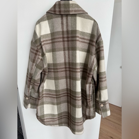 Mango Coat - plaid neutral colors - Size XS/S - Picture 4 of 4